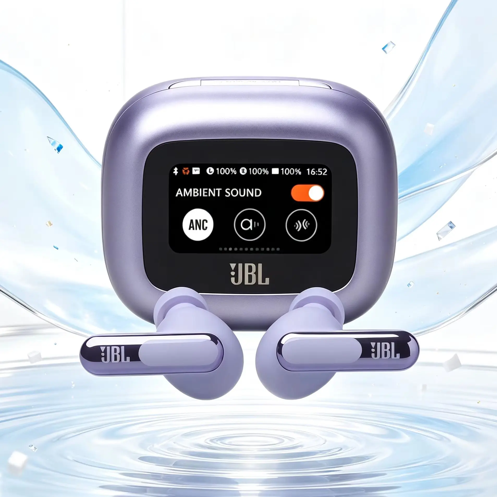 JBL LIVE BEAM3 Wireless Earbuds AI HD Call Noise Reduction Semi-in-Ear Zero Pressure for Remote Office Meeting