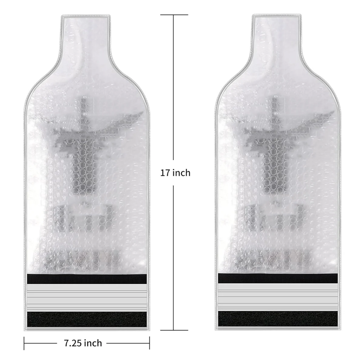 

H-W Wine Bags for Travel, 6 Pack Reusable Wine Bottle Travel Protector Bags, Airplane Car Cruise,Double Layer Leak Proof