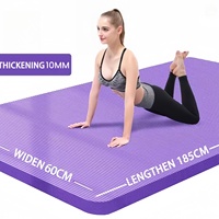 Yoga Mat with A Thickness of 10mm Anti Slip Pilates Fitness Mat Environmentally Friendly Tear Resistant WOMEN'S Yoga Mat