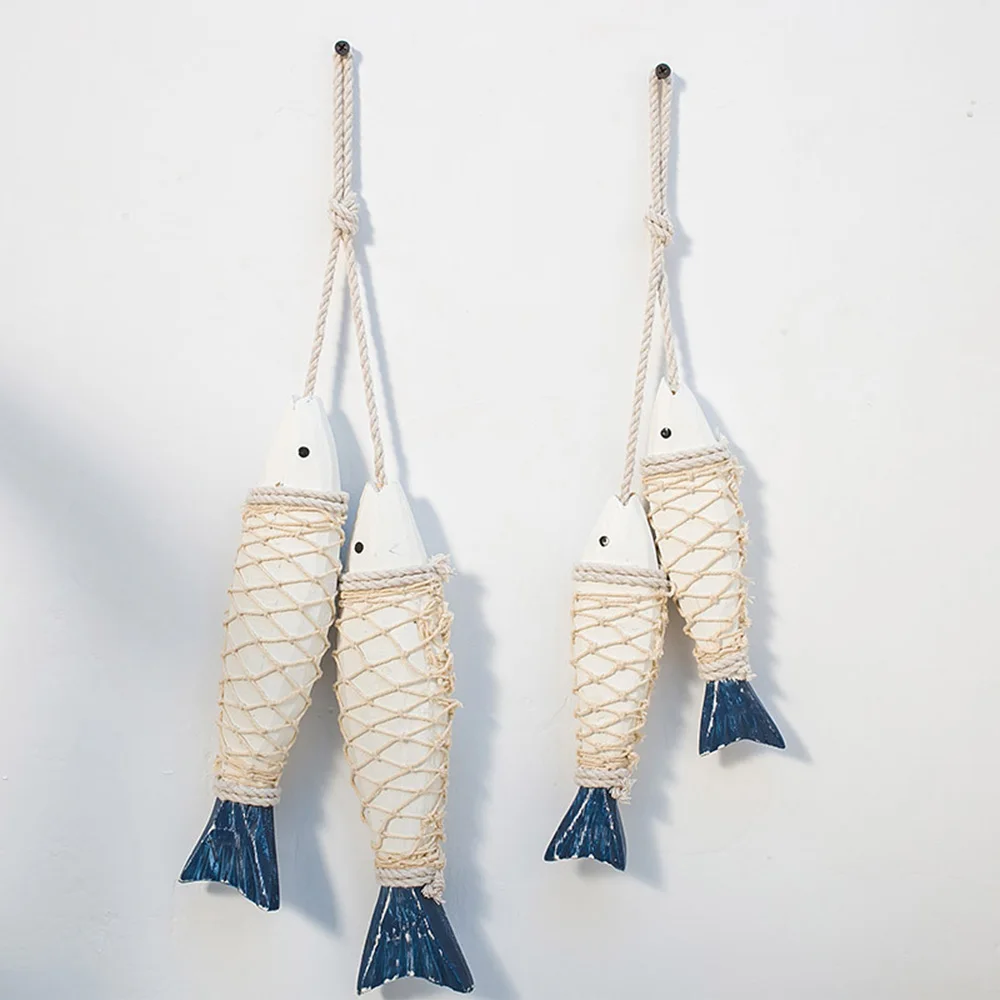 Hölzerne nautische Fisch dekoration Wand dekoration Tür hängen Ornament für Strand restaurant oder Partys