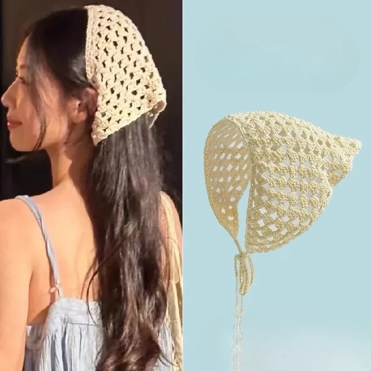 

Pastoral-Style Fresh-Look Headband Sun-Protective Lightweight Breathable Hairband Fashionable Versatile Silk Scarf
