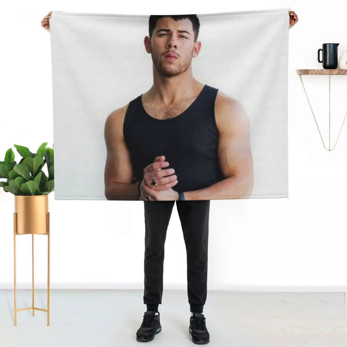 

Nick Jonas Throw Blanket Fuzzy Plush Throw Blanket for Sofa Chair