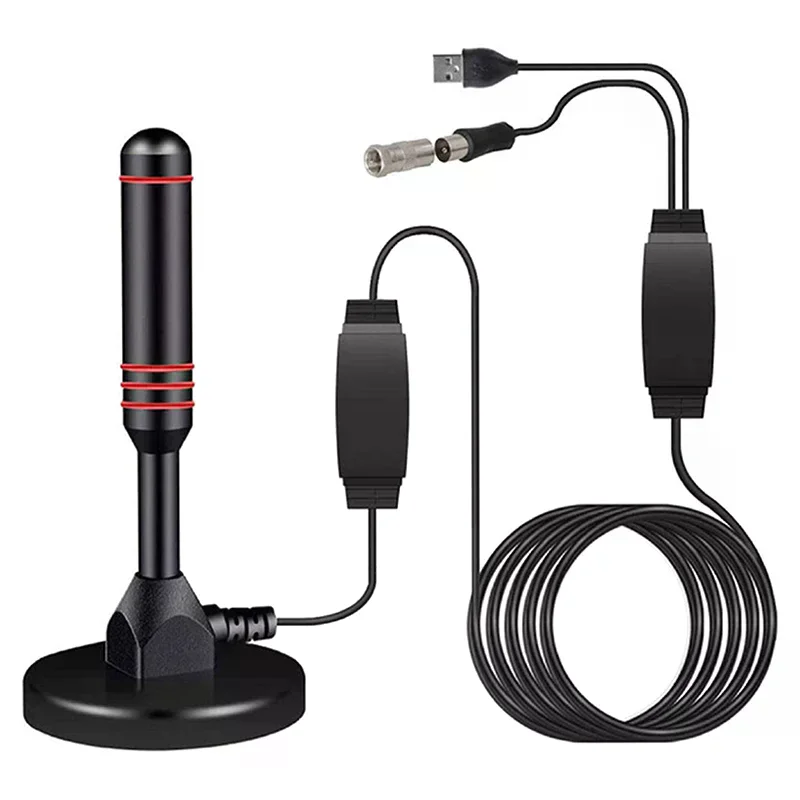 Digital Tv Antenna Terrestrial Wave Suction Cup Amplifier High-Definition Dtmb Tv Receiver Set-Top Box Antenna