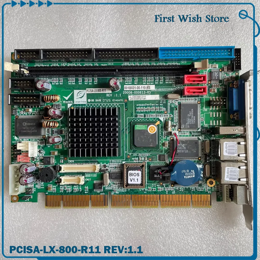 For IEI Industrial motherboard Dual net-work port PCISA-LX-800-R11 REV:1.1