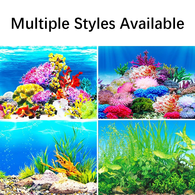 Fish Tank Background High-definition Image 3D Three-dimensional Wallpaper Background Painting Double-sided Aquarium Decoration