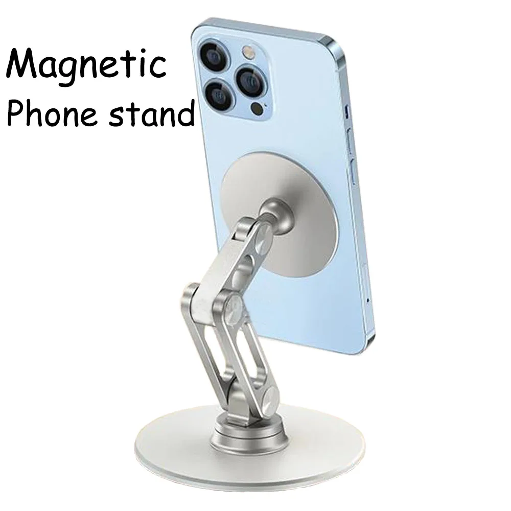 Desk Magnetic Cellphone Stand Metal Rotating Smartphone Holder Moible Phone Support Bracket for iPhone Samsung Xiaomi