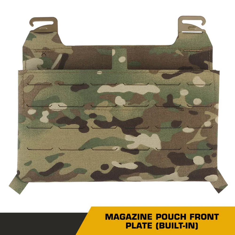 Chaleco táctico panel frontal con bolsa porta-cargadores y MOLLE
