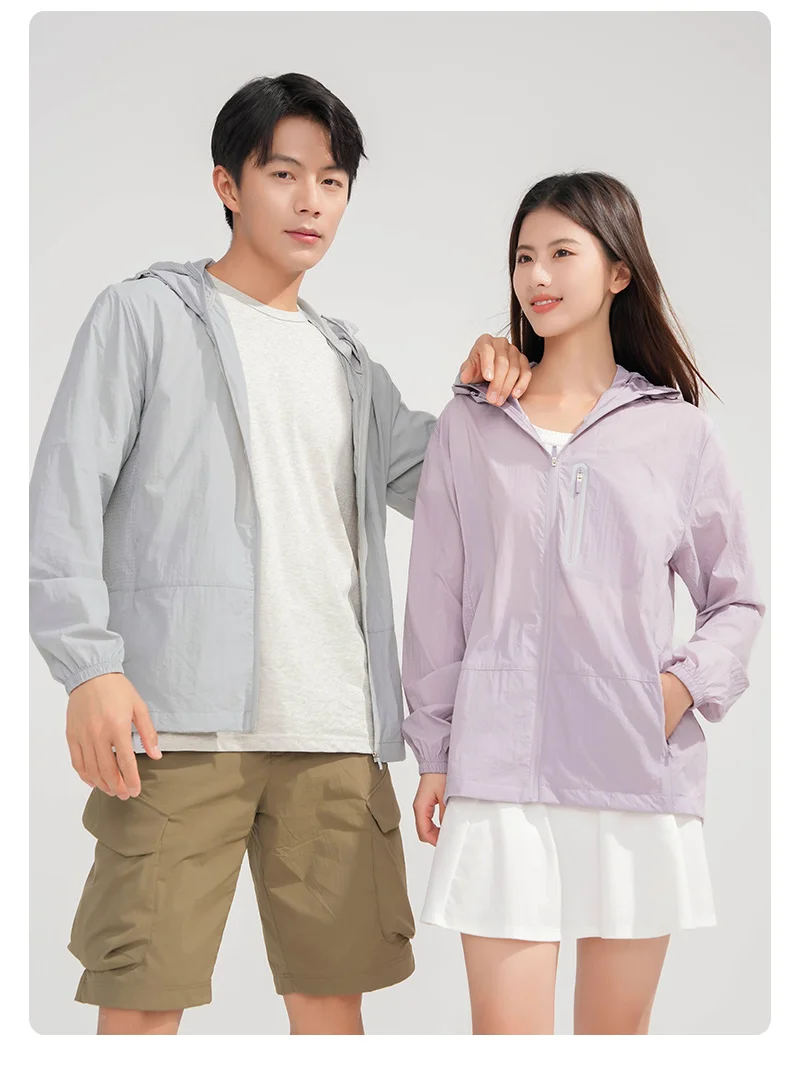 LNGXO Damen Herren Wasserdichter Anti-UV-Windbreaker Camping Klettern Trekking Wanderjacke Unisex Schnelltrocknender Sonnenschutzmantel – Detail 23