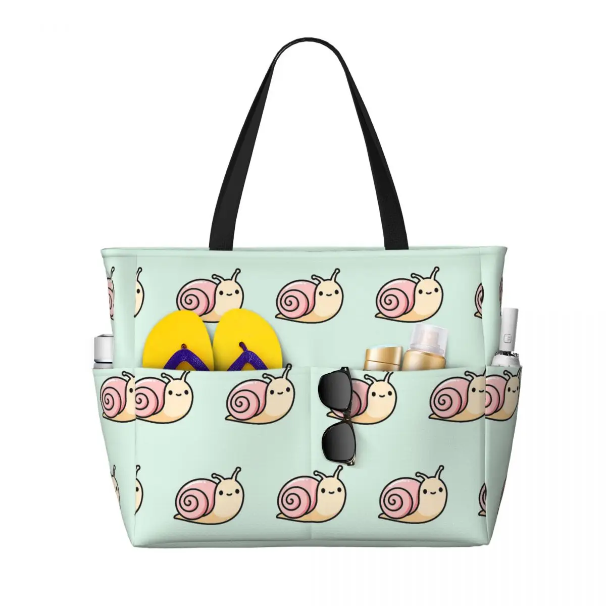 

Snail Beach Tote Bag Sport Gym Yoga Duffle Large Tote Bag Women Travel Bag Fitness bag
