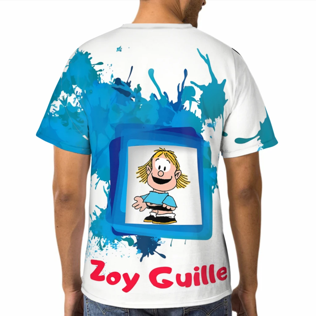 GuilleAnime Mafalda Polyester Print Men T Shirt Outdoor Sports Quick-drying Clothes Casual T-Shirt Street Tees