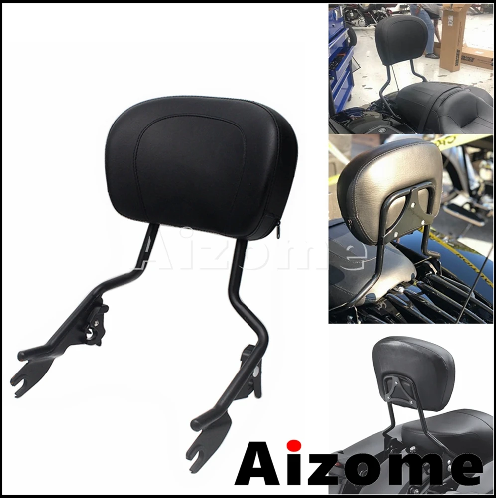 Motorcycle Detachable Sissy Bar Backrest Stealth Luggage Rack For Harley Touring Road King Street Road Glide FLHX FLHR 2014-2022