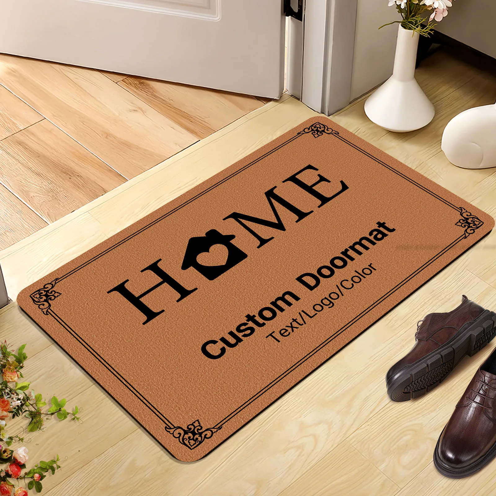 

Custom Personalized Welcome Doormat Family Name Non-Slip Quick Dry Decorat Rug Customizable Entrance Mat Personalization Carpet