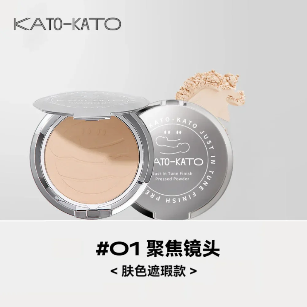 Kato Makeup Pressed Powder Oil Control Long-lasting Concealer Waterproof Invisible Pores Non-removal Powder Makeup Cosmetics