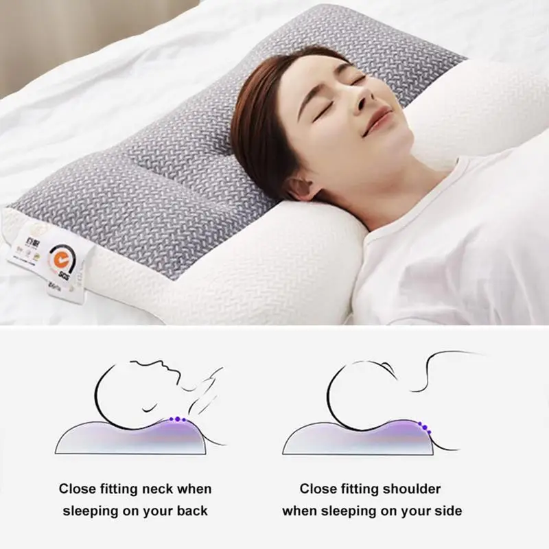 

Neck Support Pillow Neck Support Pillows For Sleeping With Ergonomic Design 19x35in Anti-traction Cervical Spine Pillow Memory