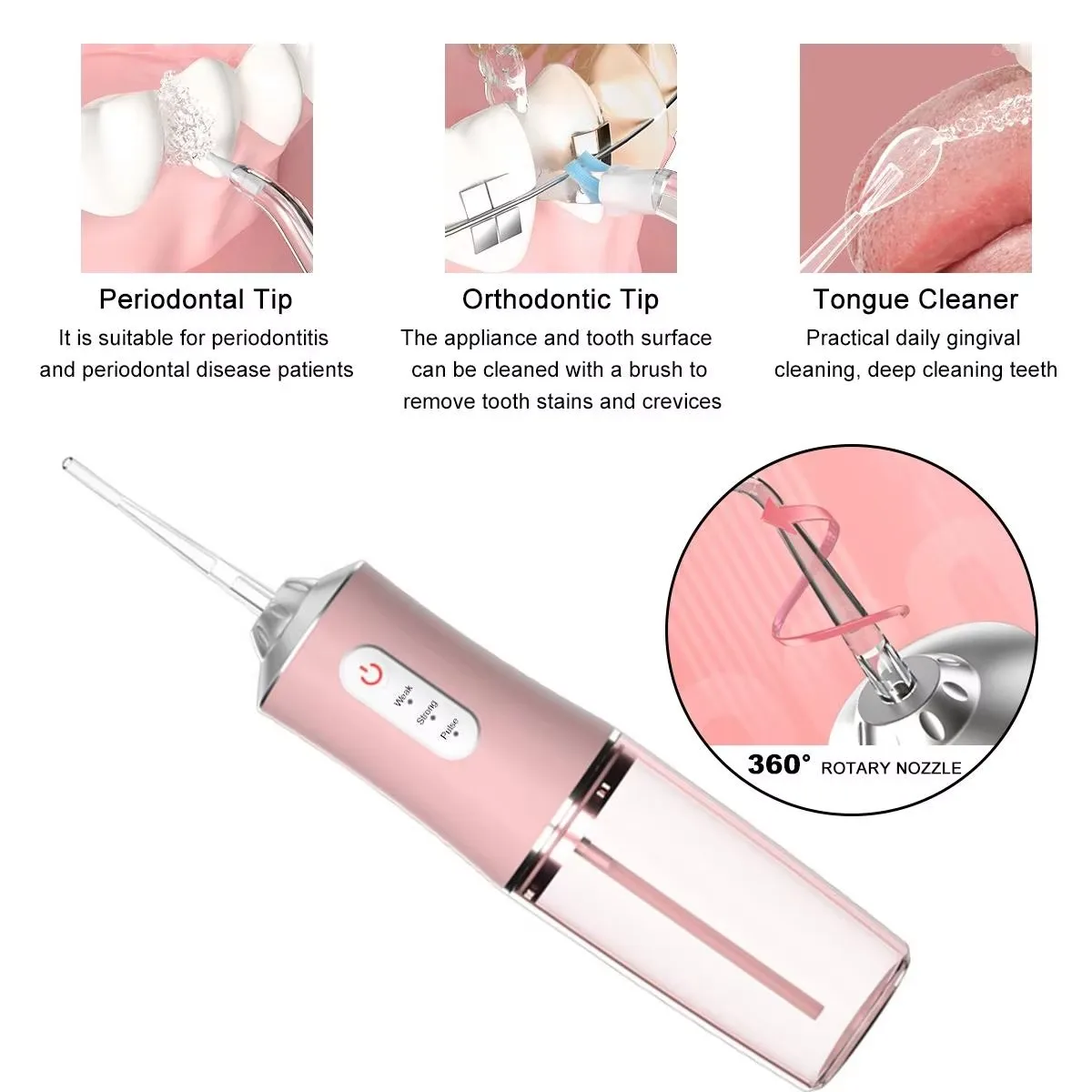 Irigator Mulut Alat Flosser Jet Air Gigi Benang Pilih Kedokteran Gigi Mesin Cuci Mulut Alat Pembersih Pemutih Gigi