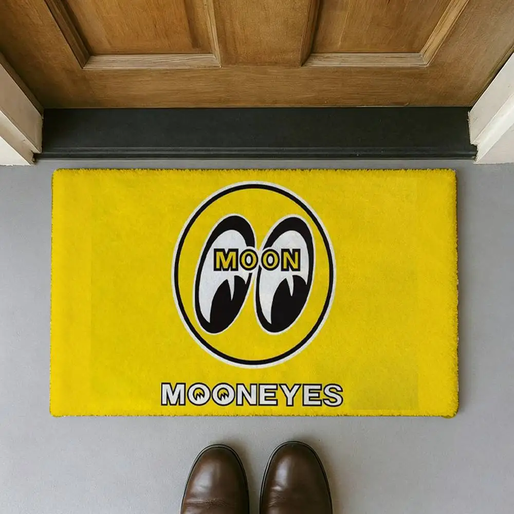 M-Moons-Eyes-Vintage Hot Rods Car Carpet Bathroom Door Mat Home Decoration Mat Entrance Door Mat Scratch-resistant