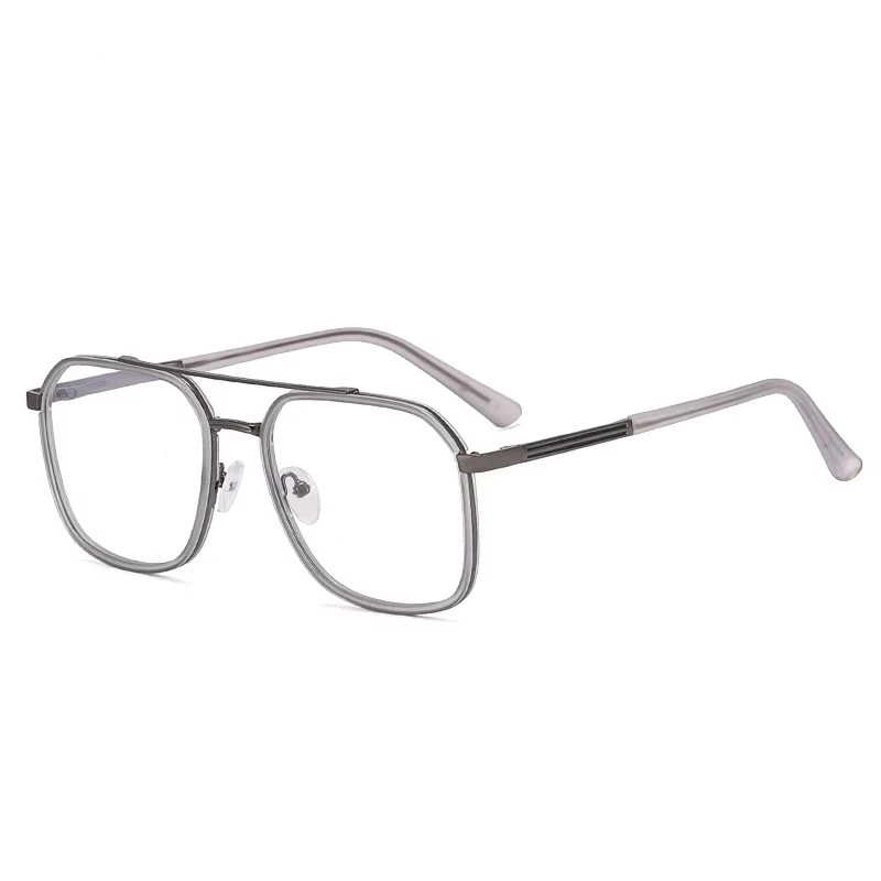 82063 Men Science Geek Double Bridge Eyeglasses Frame Male College Students Glasses High End Eyewear Boyfriend Gift view 6