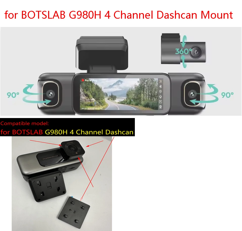 for BOTSLAB G980H 4 Channel Dashcan Mount  ( Compatible model ) for BOTSLAB G980H 4 Channel Dashcan