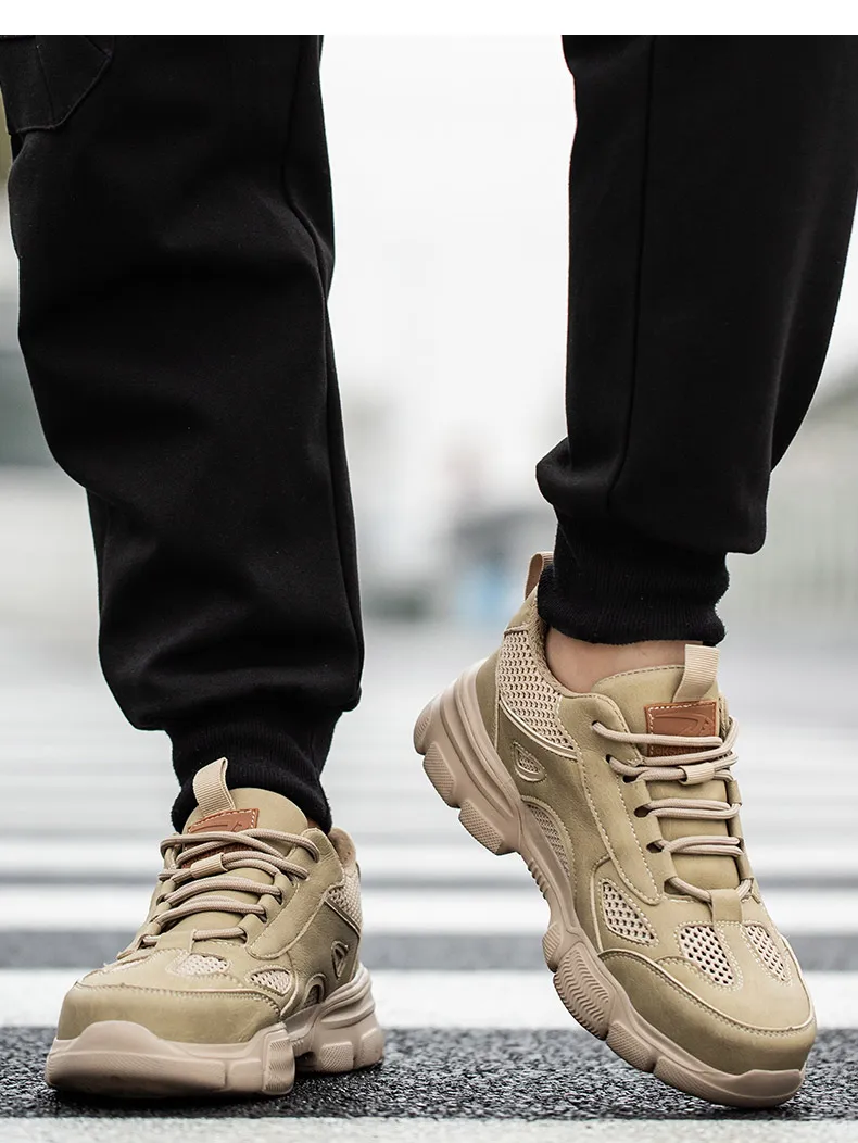 Arbeits schuhe hohl atmungsaktiv Stahl Zehen stiefel leichte Sicherheits arbeits schuhe rutsch fest für Männer Frauen männliche Arbeit Sneaker – Detail 19