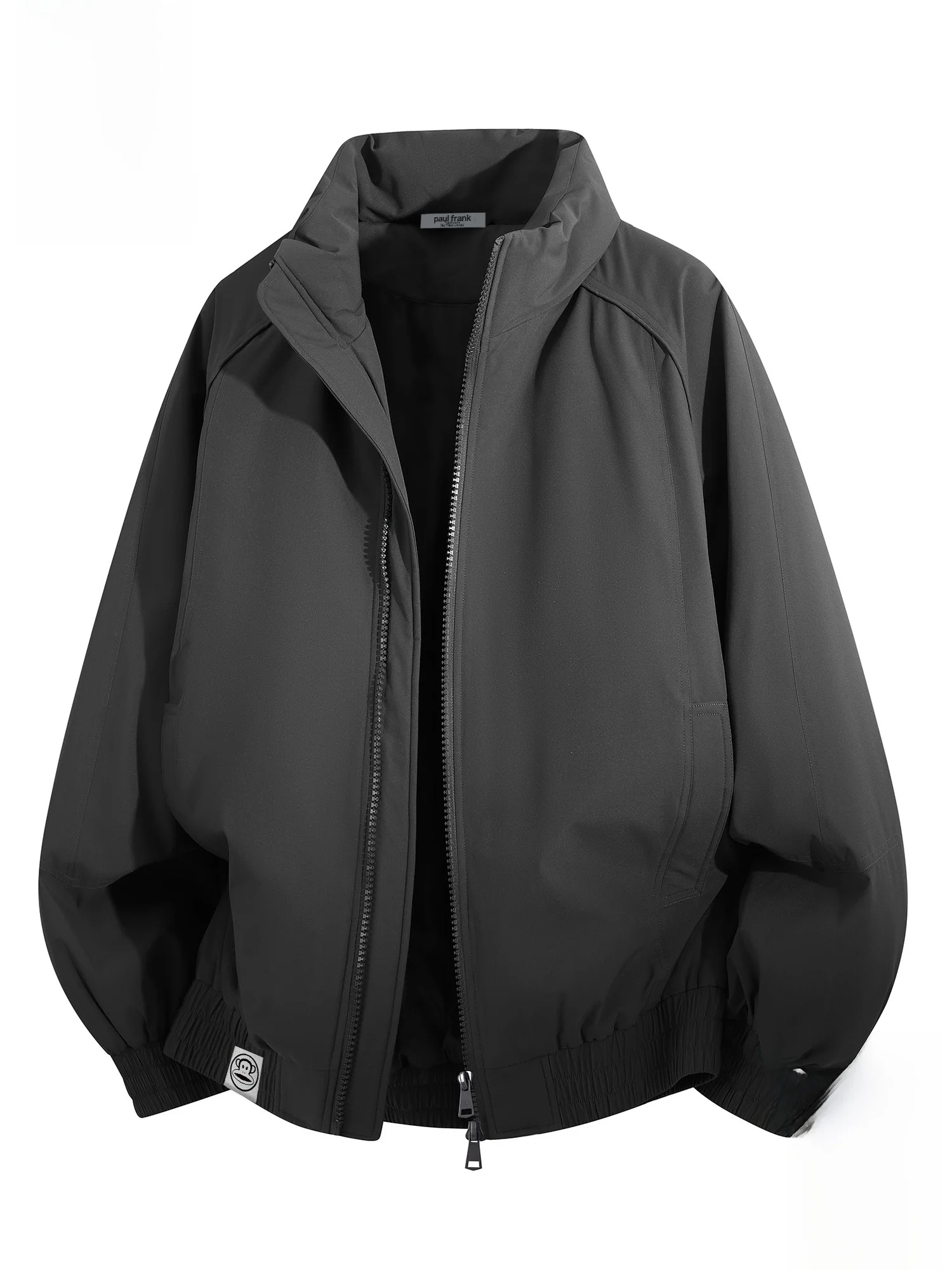 

PaulFrank Retro Casual Thiened Winter Coat Men's Loose Fit Warm Outerwear Polyester Fiber Long Sve Zipper Closure Animal...