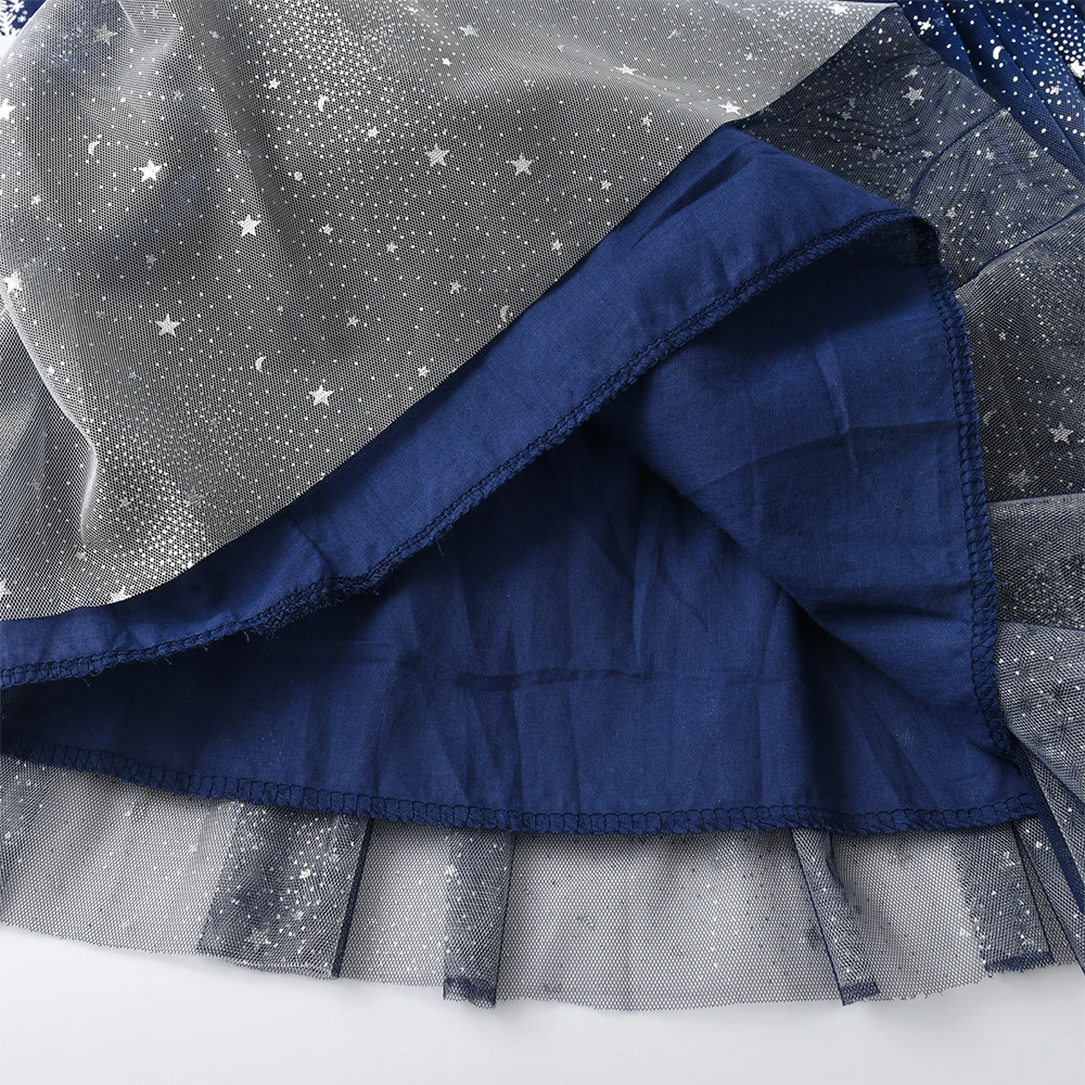 Dxton novas crianças vestido para meninas inverno natal crianças festa meninas vestidos unicórnio flocos de neve impresso bebê ano novo roupas