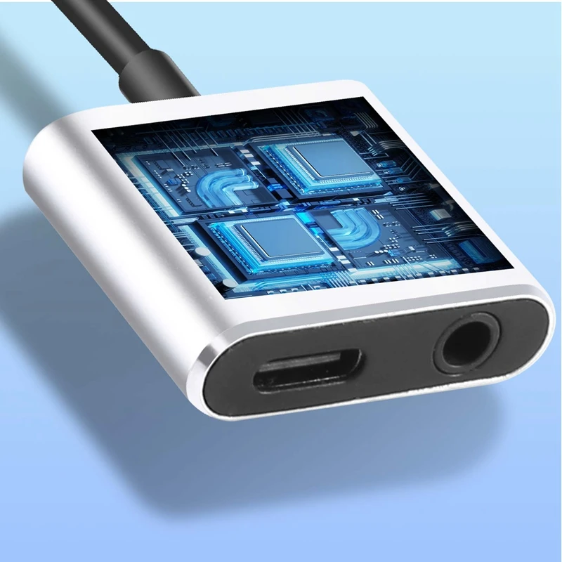 2 In1 Type-C إلى 3.5 ملم محول مقبس سماعة الرأس/شاحن موصل، محول الصوت والشحن لسماعات الأذن Aux