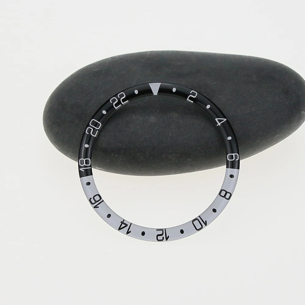 قبة الطباعة الزجاجية مع إدراج الحافة المسطحة ، GMT, 38 مللي متر, 31.6 مللي متر, SKX007