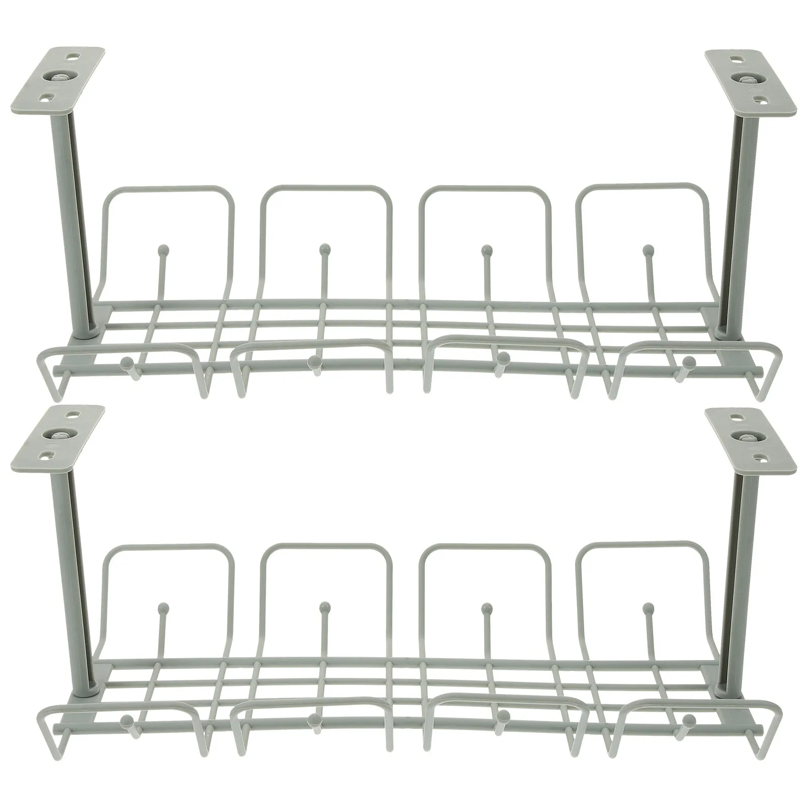 

2Pcs Desk Cable Management Under Desk Cable Organizer Tray Cord Organizer Under Table Wire Management Conjoined Socket Case