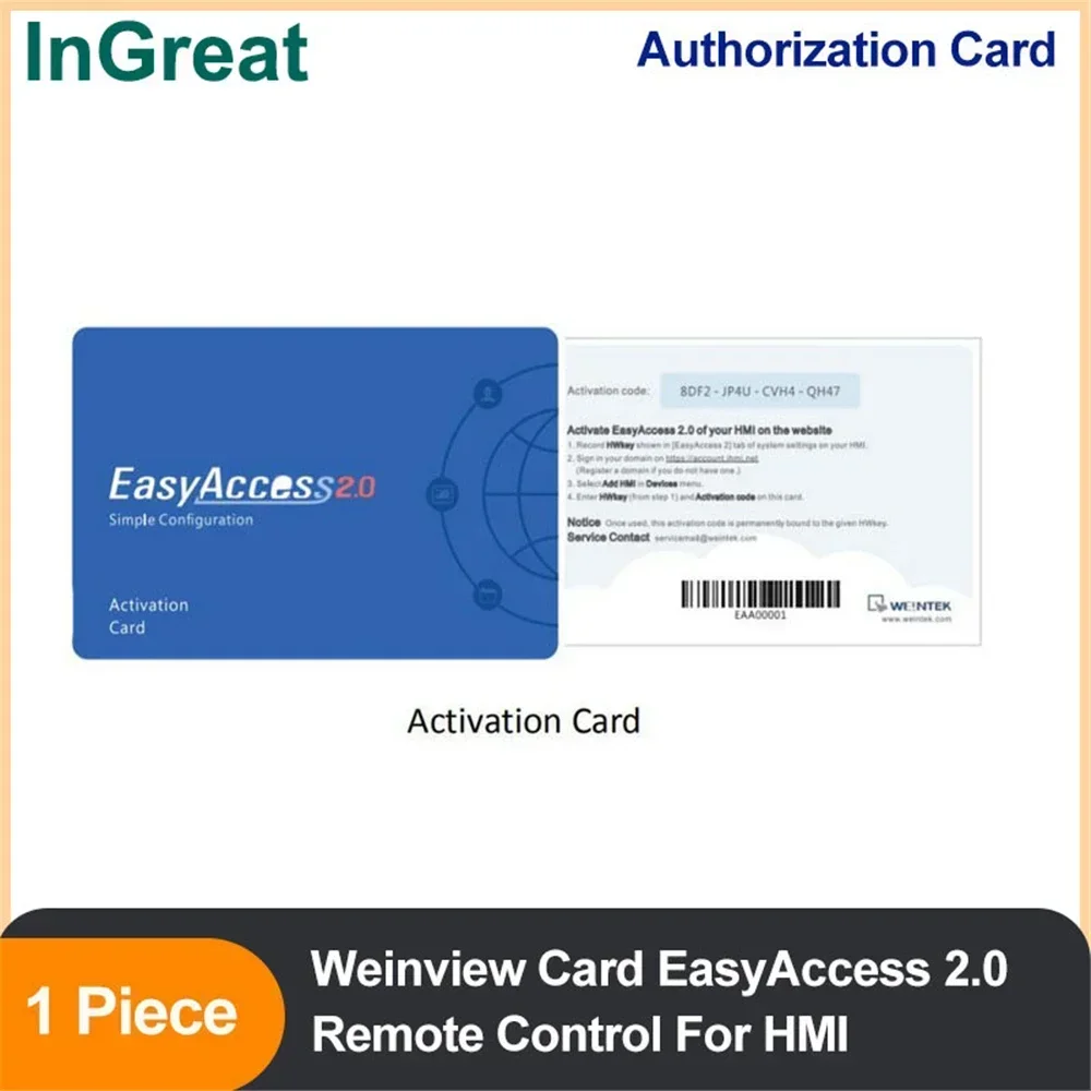 Karta Weinview EasyAccess 2.0 Karta autoryzacji Globalna obsługa Pilot do Weintek Weinview HMI MT8070iE/eMT/CMT/mTV