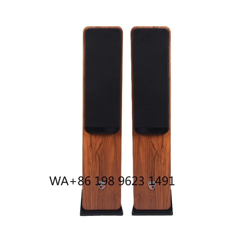 5 Inch Active Bluetooth Floor Standing Bookshelf Speaker with Mic Home Theatre Living Room