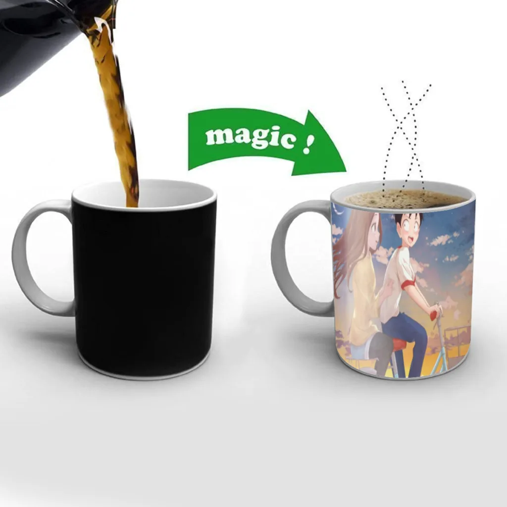 Anime Teasing Master Takagi-san Changing Color Mug Friends Birthday Gift