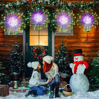 Creative 10 IN 1 1200LEDs Starburst String Lights 8 Modes Christmas Garland Fairy Firework Lights for Party Garden Decoration