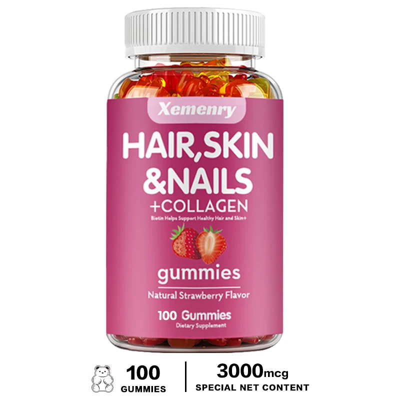 Biotin & Vitamin Gummies Maximum Potency for Healthy Hair, Skin & Nails, Hair Vitamins for Men & Women | Gluten Free
