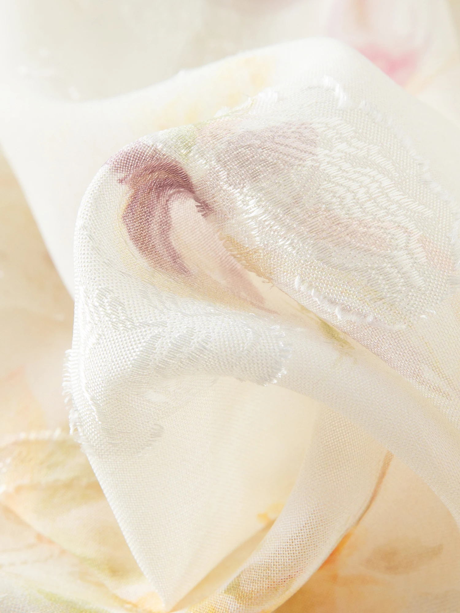 ​ DUSHU Sommer 2025, bedrucktes Kleid – fließender Rüschensaum, botanisches Midi-Maxi-Resort zum Büro ​