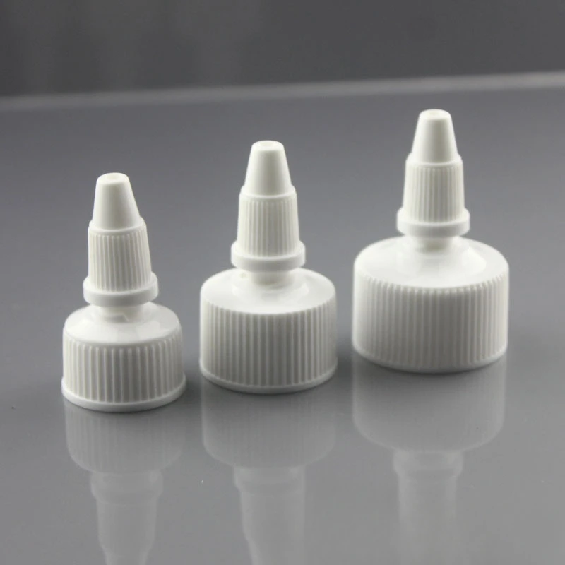 100pcs/lot Wholesale All Black WHite Clear twist top cap or pointed mouth screw cap for bottle 18mm 20mm 24mm 28 410mm