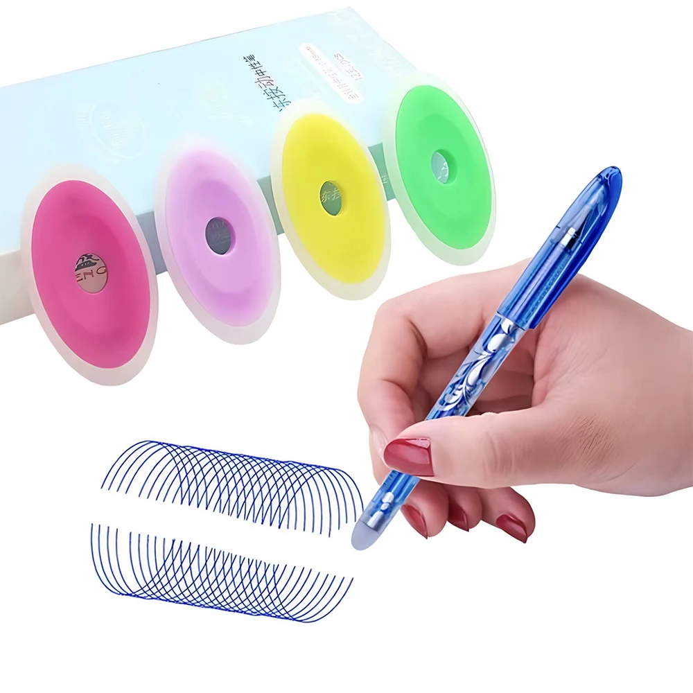 2 Erasable Gel Pens + 20 Refills + 1 Eraser 0.5mm Magic Ink in Black Blue Red Green Smooth Writing Stationery for School Office image 2