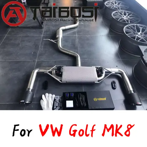 For Volkswagen VW Golf 8 MK8 GTI Car Exhaust Taibosi Performance Catback Exhaust System Electric Vacuum Control Valve Muffler