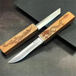 Two In One Japaness Style Drop / Tanto Blade Utility Pocket Knife Tactical Military Camping Portable Edc Survival Tools 2 in 1