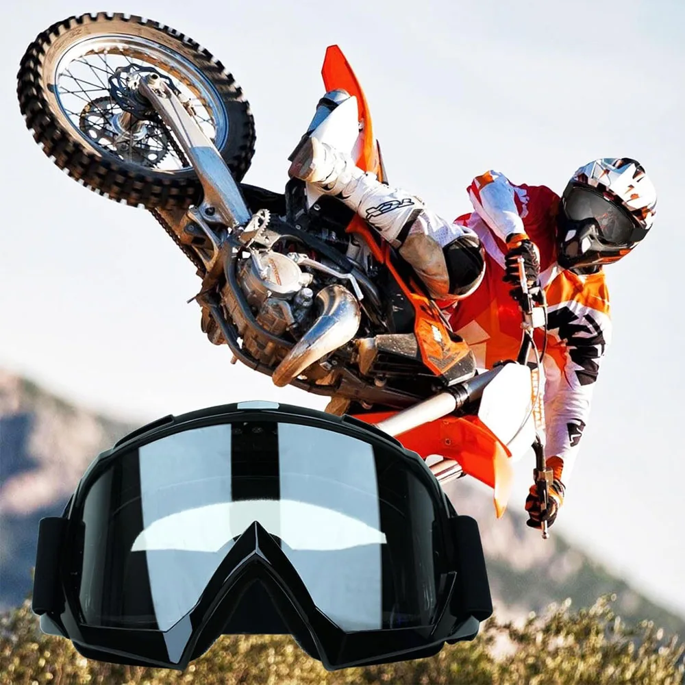 High quality Motocross Goggles Windproof HD Lens Cycling Glasses Helmet Compatible Protective Eyewear for Men Women