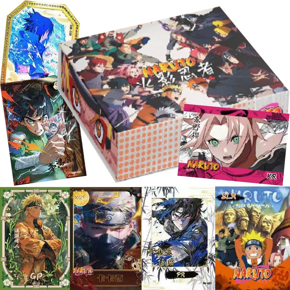 

Classic Anime Naruto Collection Cards Cartoon Q-version Character Drip Glue Design Hot Stamping Gold Cards Toy Gift for Children