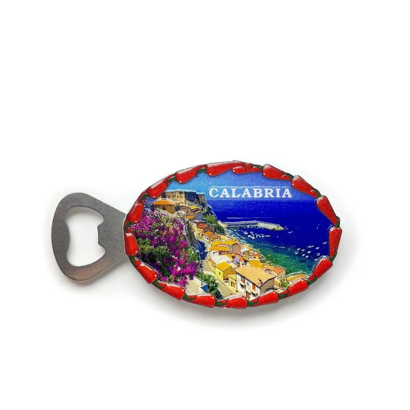 

Italy Calabria Seaside Scenery Bottle Opener Refrigerator Magnet Travel Souvenir