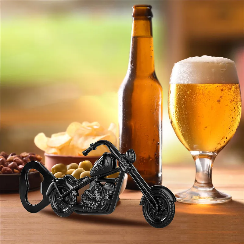 Portable Motorcycle Design Metal Bottle Opener Beer Corkscrew Outdoor Camping Party Club Openers Gadget Wedding Barware Gift Set