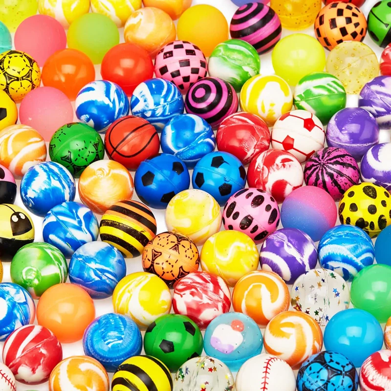 10 pçs bolas saltitantes de borracha para crianças adolescentes meninos meninas balle rebondissante 32mm 27mm favores de festa presentes de aniversário recompensas em sala de aula