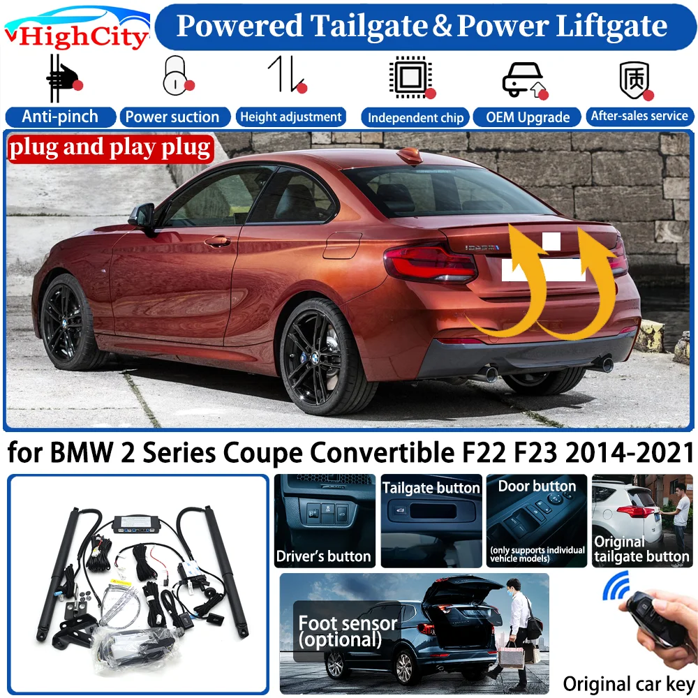 for BMW 2 Series Coupe Convertible F22 F23 2014-2021 Car Automatic Smart Powered Tailgate Power Liftgate System Trunk Lift Kit