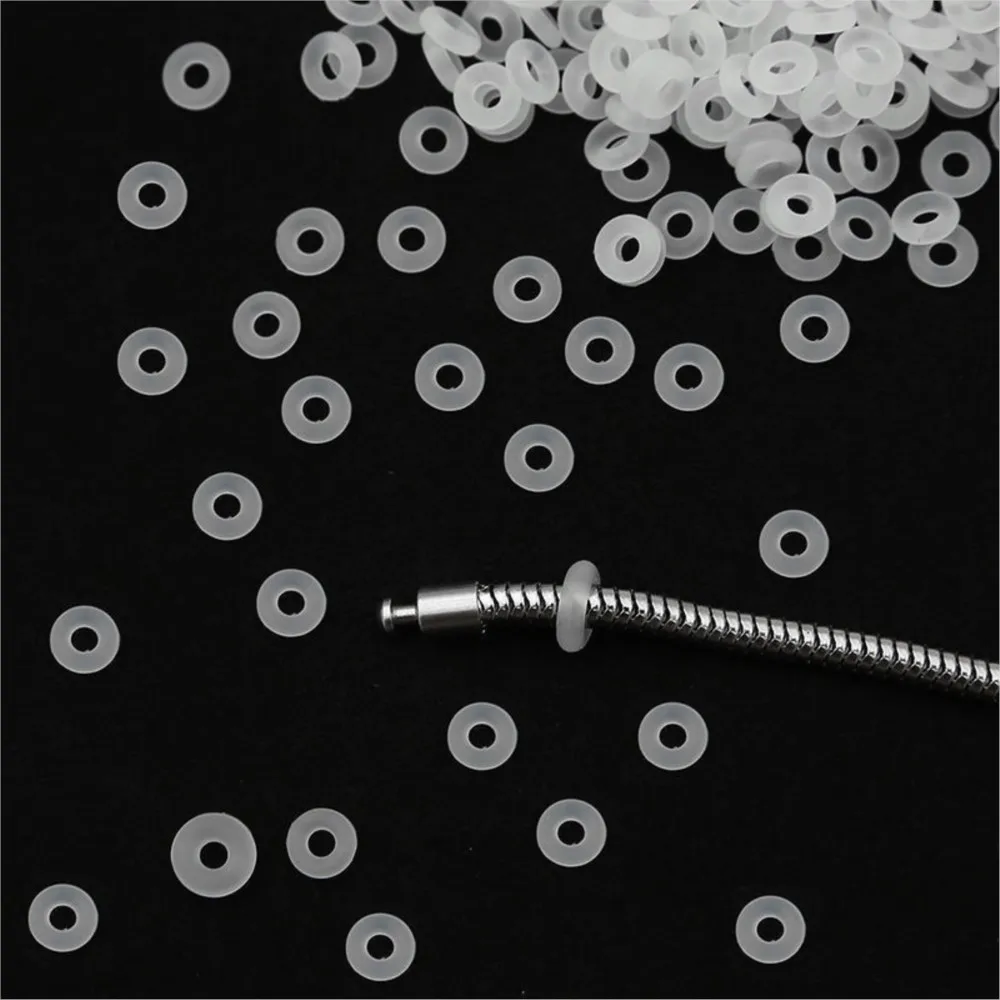 100pcs Rubber Stopper Spacer Transparent O Rings End Clasp Beads Gasket for Bracelet Necklace DIY Jewelry Craft Accessories image 4