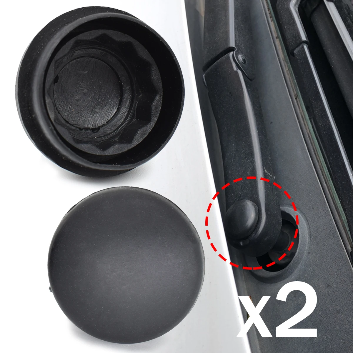 2pcs Car Front Windscreen Wiper Arm Nut Cap Bolt Cover For Audi A1 A2 A4 B5 B6 B7 B8 A6 C4 C5 C6 C7 Q3 Q5 R8 TT Skoda Octavia