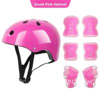 Children's Plum Blossom Black Bubble Helmet 7-Piece Protection Set for Scooter Roller Skates EVA Foam Elbow Knee Protectors