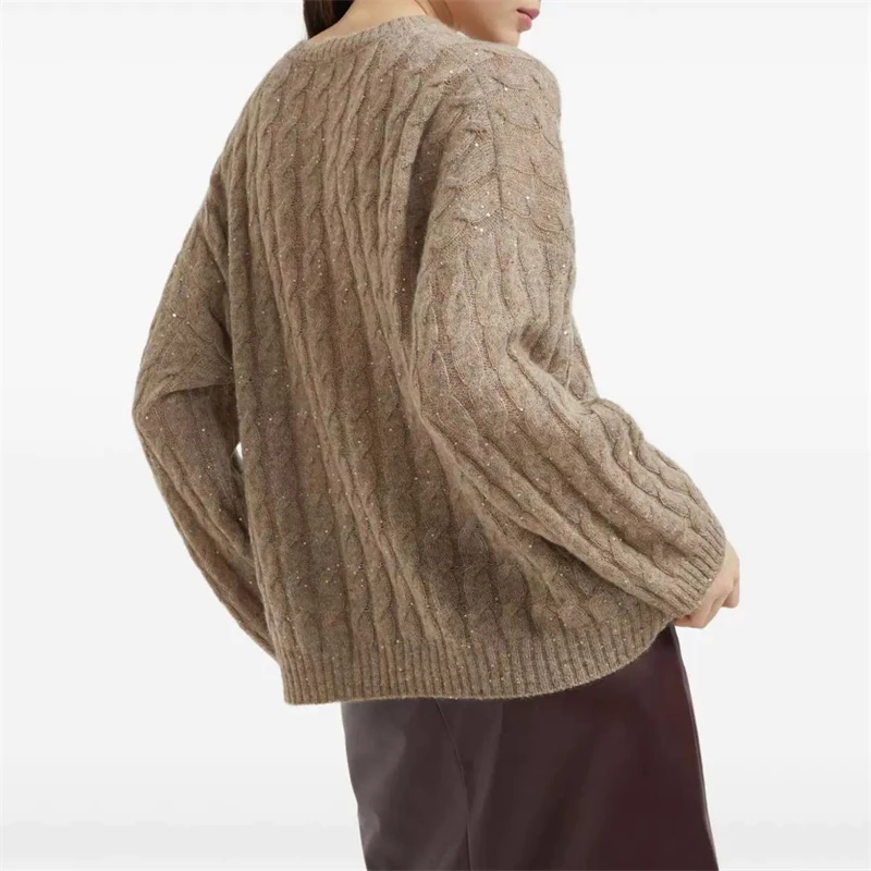Fall New Style Y2K High Quality Fashionable Casual Removable Hood Knitted Sweater Horse Hoof Fur Turtleneck Knitwear Hoodie