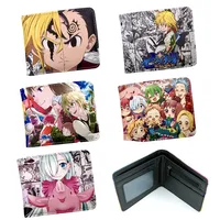 Seven Deadly Sins Nanatsu No Taizai Meliodas PU Leather Bifold Short Wallet Ziper Coin Purse