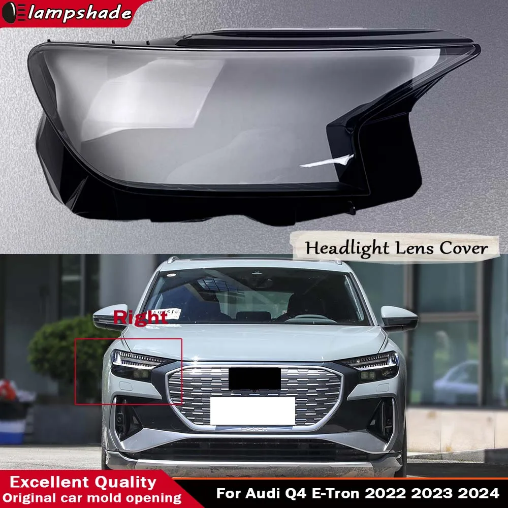

NEW Replacement Clear Headlamp Headlight Lens Transparent Headlamp Shell Car Accessories For Audi Q4 E-Tron 2022 2023 2024